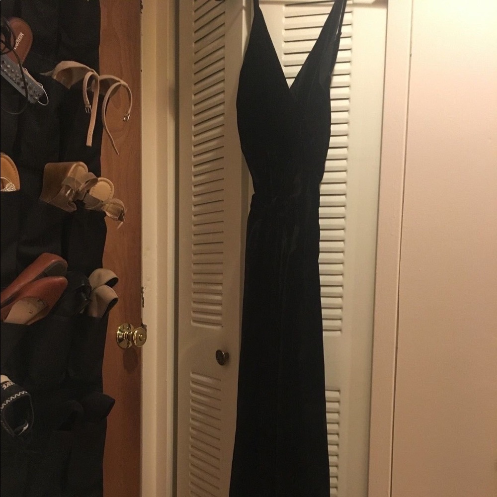 Free people black velvet jumpsuit - Picture 4 of 5